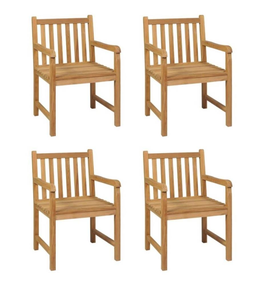 Ensemble de salle à manger de jardin 5 pcs Bois de teck massif