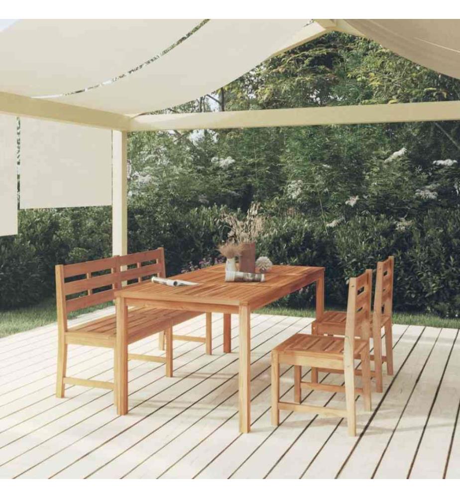 4-tlg. Garten-Essgruppe Massivholz Teak