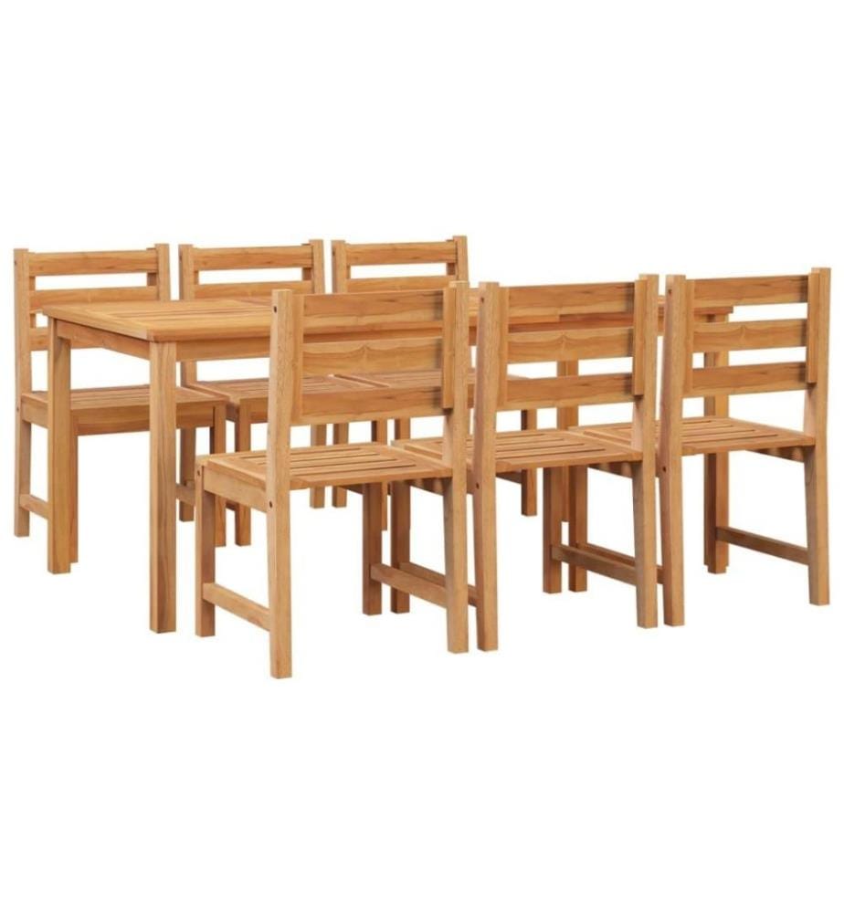 7-tlg. Garten-Essgruppe Massivholz Teak
