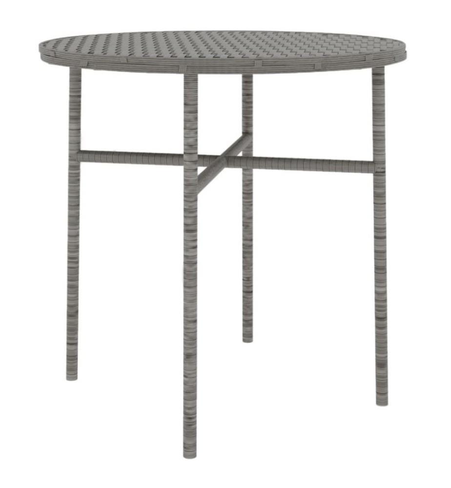 3-tlg. Garten-Essgruppe Poly Rattan Grau