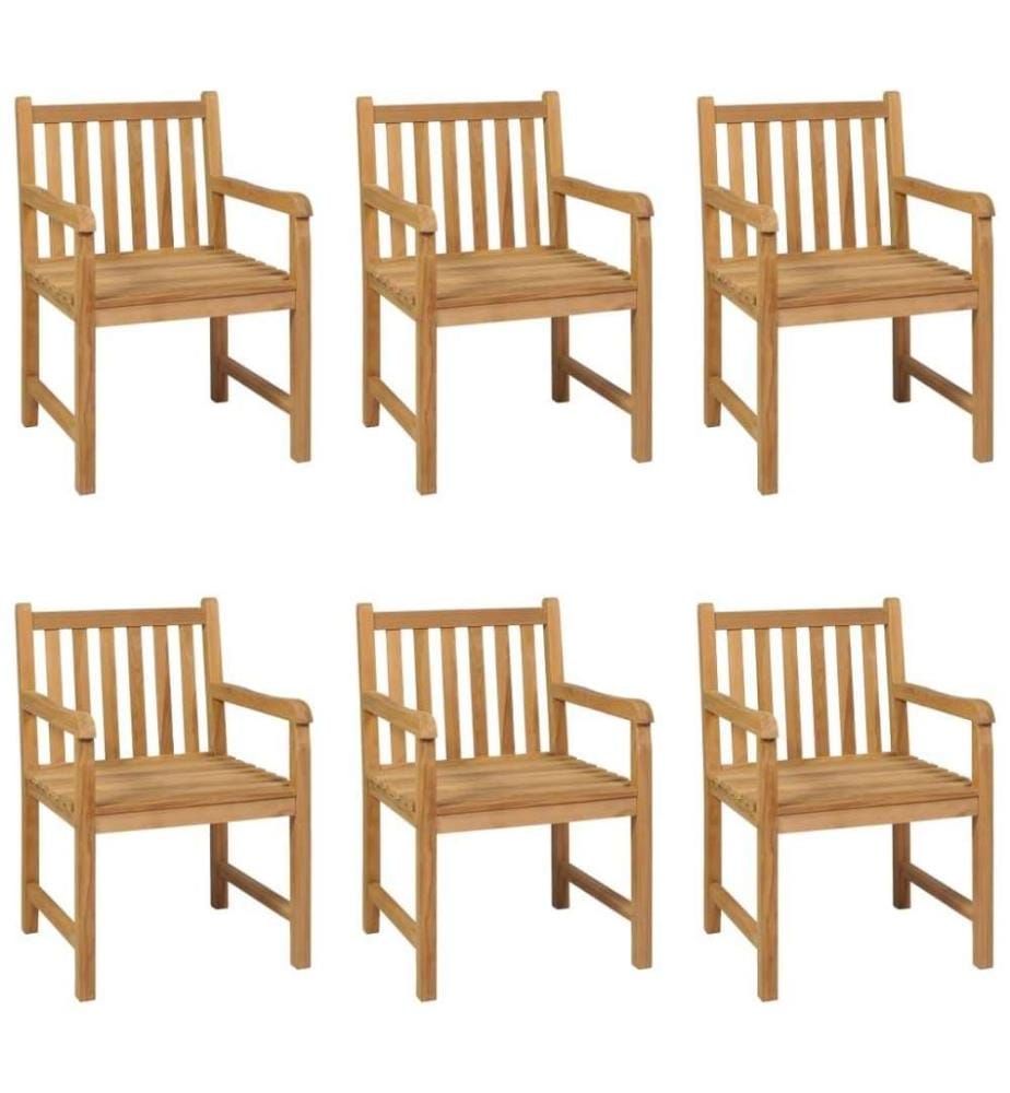 7-tlg. Garten-Essgruppe Teak Massivholz