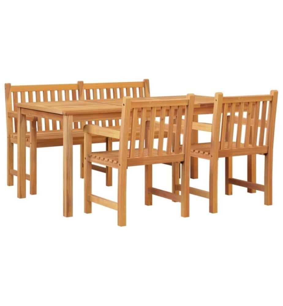 4-tlg. Garten-Essgruppe Massivholz Teak