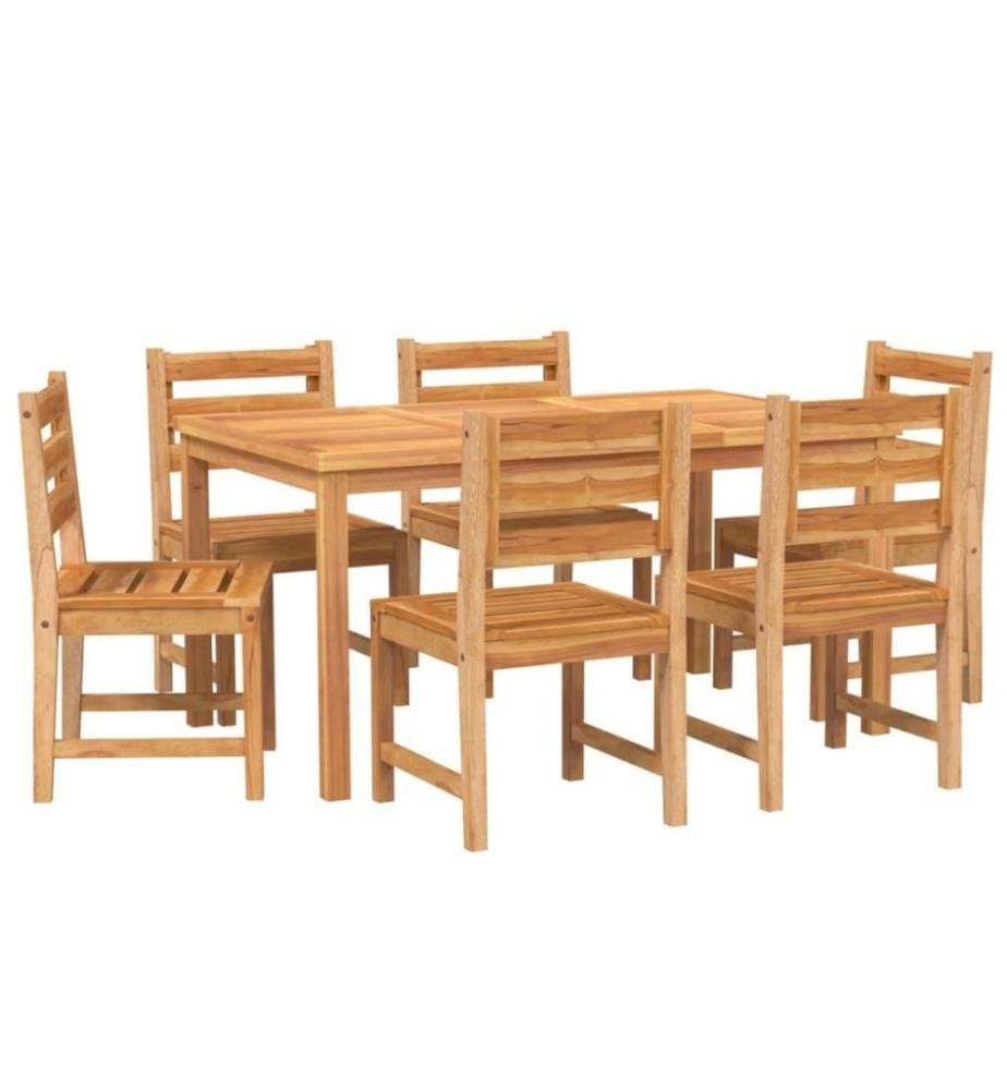 7-tlg. Garten-Essgruppe Massivholz Teak