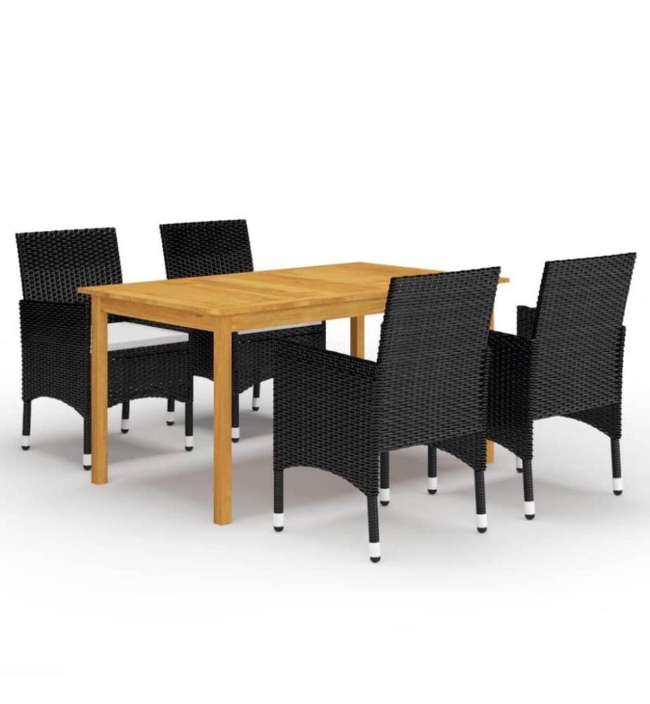 5-tlg. Garten-Essgruppe Schwarz