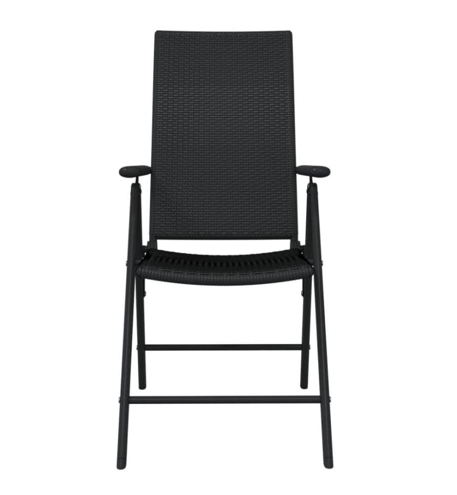 Ensemble de salle à manger de jardin 9 pcs Noir