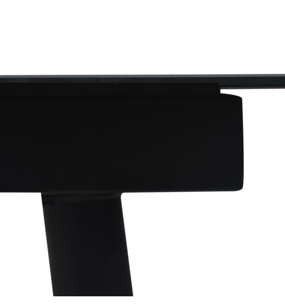 Ensemble à dîner d'extérieur 7 pcs Rotin PVC Noir