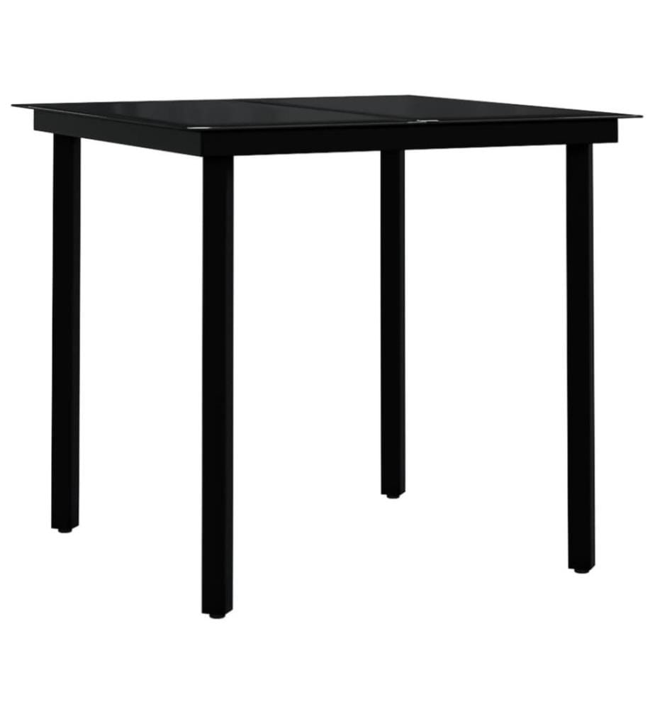 5-tlg. Garten-Essgruppe Grau und Schwarz