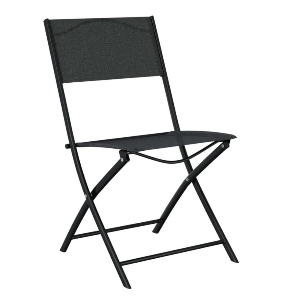 Ensemble de salle à manger de jardin 5 pcs Gris et noir