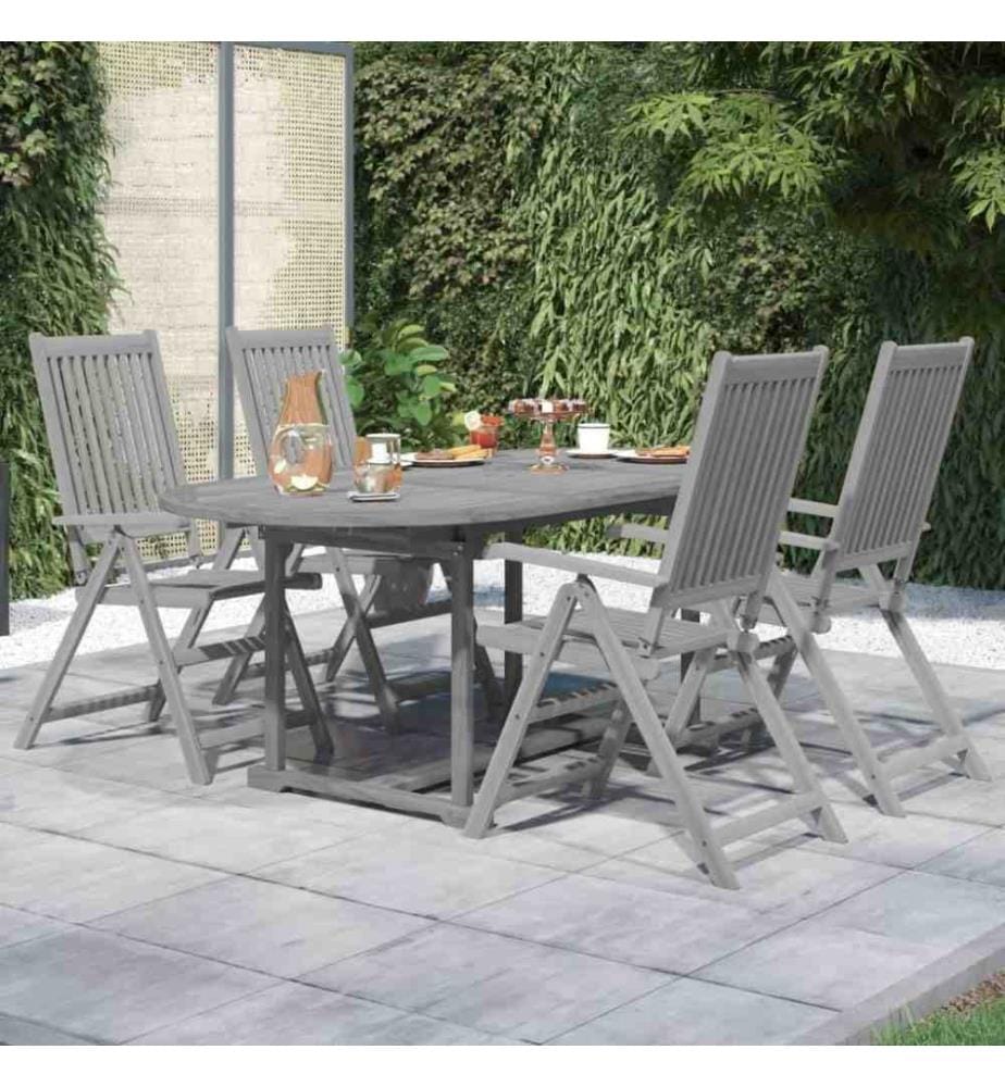 5-tlg. Garten-Essgruppe Massivholz Akazie