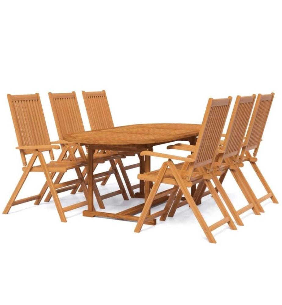 Ensemble de salle à manger de jardin 7 pcs Bois d'acacia massif