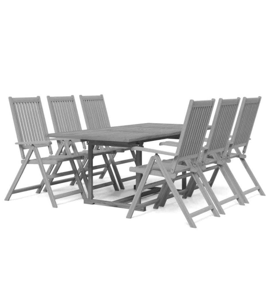 Ensemble de salle à manger de jardin 7 pcs Bois d'acacia massif