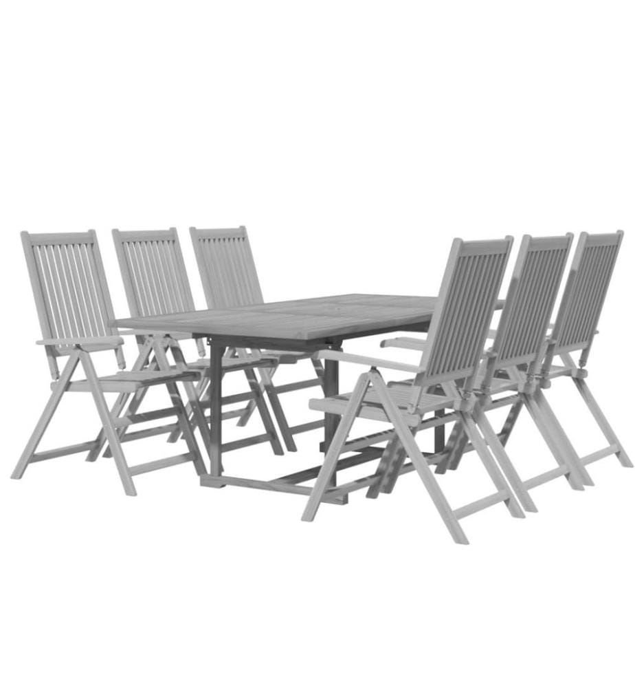 Ensemble de salle à manger de jardin 7 pcs Bois d'acacia massif