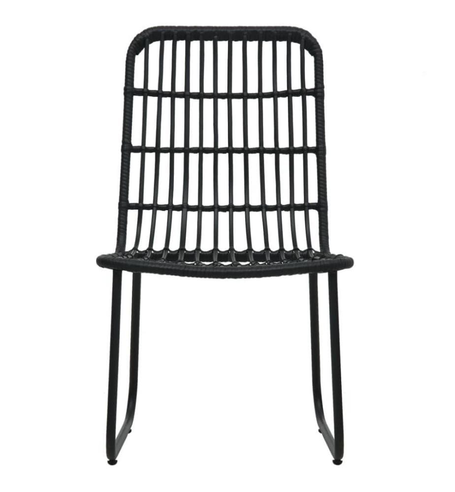 5-tlg. Garten-Essgruppe Poly Rattan und Glas