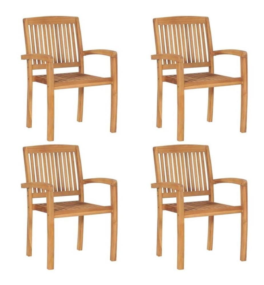 5-tlg. Garten-Essgruppe Massivholz Teak