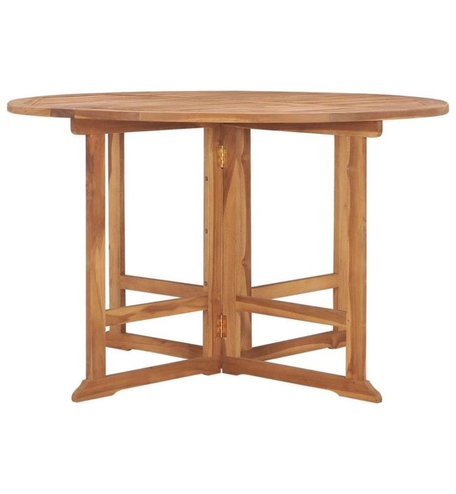 Ensemble à dîner d'extérieur pliable 5 pcs Bois solide de teck