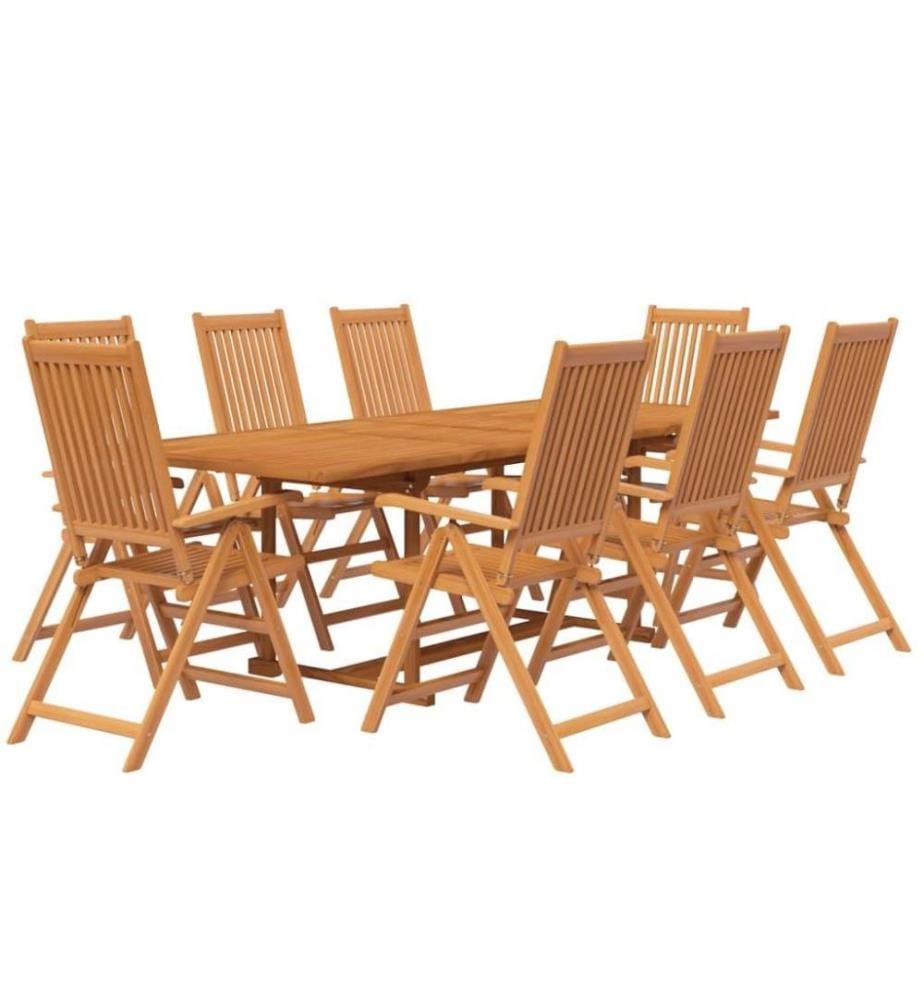 Ensemble de salle à manger de jardin 9 pcs Bois d'acacia massif