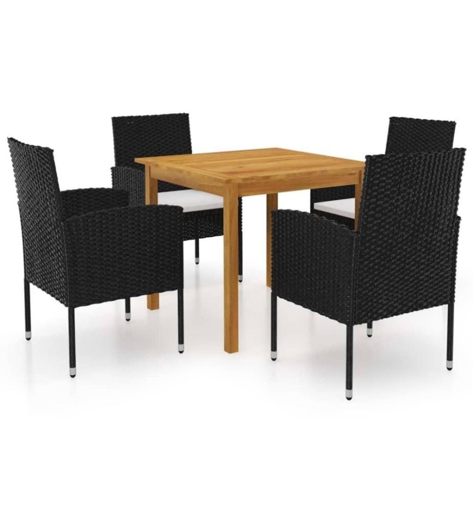 5-tlg. Garten-Essgruppe Schwarz