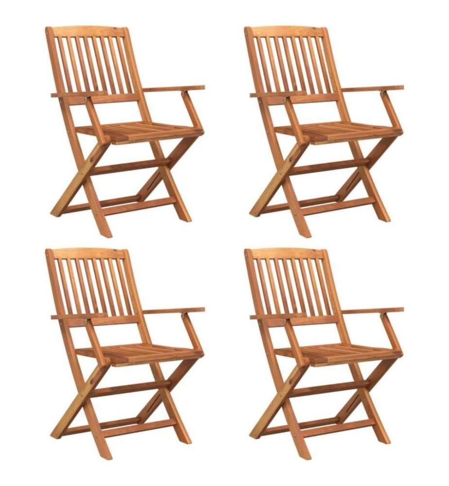 Ensemble de salle à manger de jardin 5 pcs Bois d'acacia solide