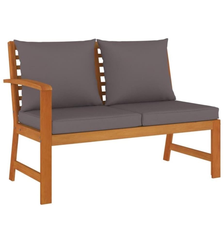 Ensemble à dîner de jardin 6 pcs avec coussins Bois d'acacia