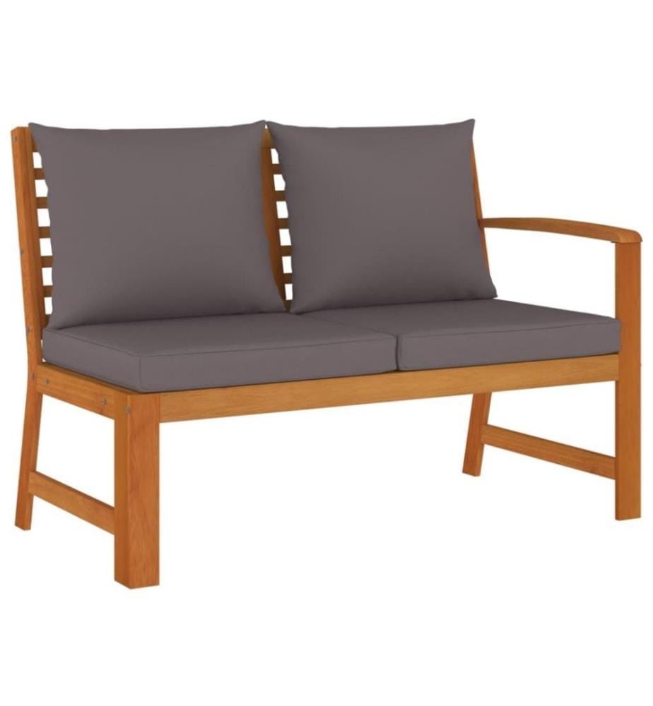 Ensemble à dîner de jardin 6 pcs avec coussins Bois d'acacia