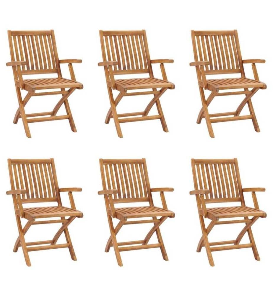 7-tlg. Garten-Essgruppe Massivholz Teak