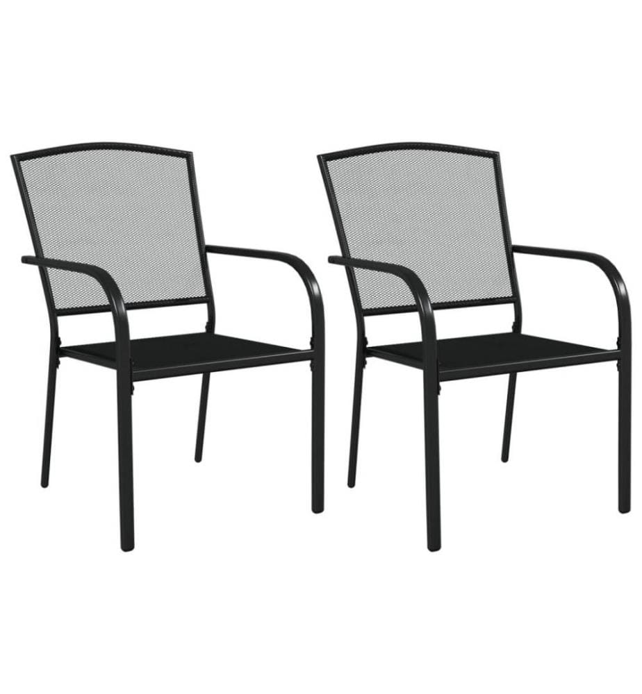 Ensemble de salle à manger de jardin 3 pcs anthracite acier