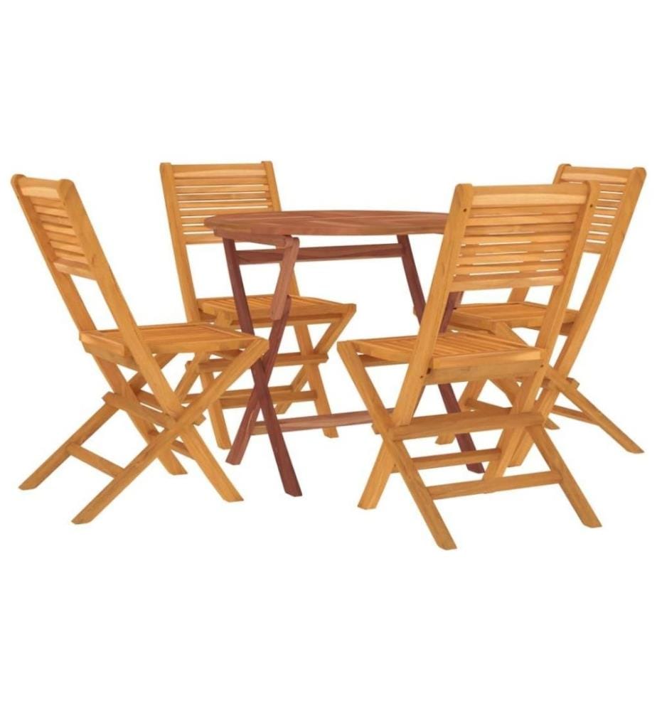 Ensemble à dîner de jardin 5 pcs Bois de teck massif