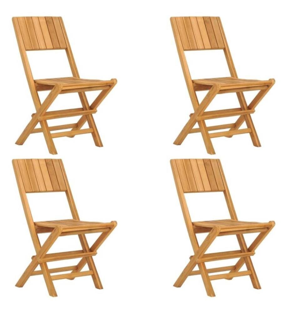 Ensemble à dîner de jardin 5 pcs Bois de teck massif
