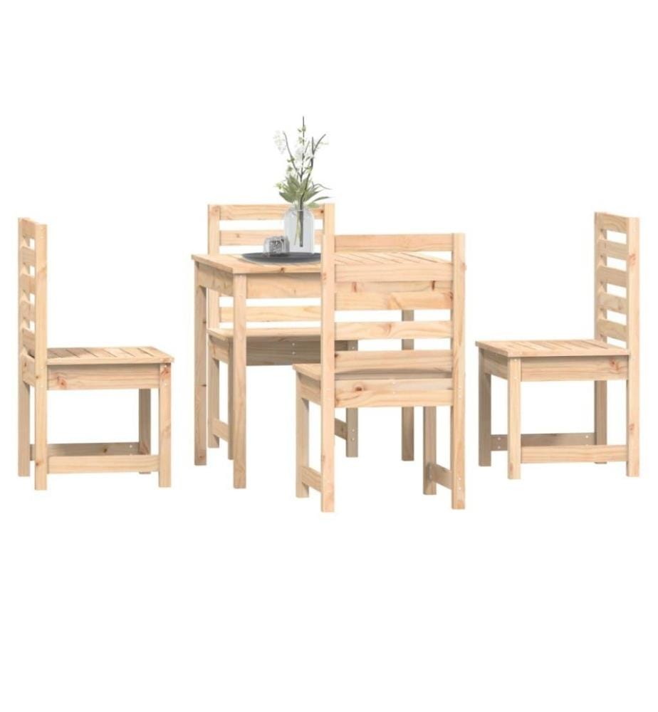 Ensemble à dîner de jardin 5 pcs bois massif de pin
