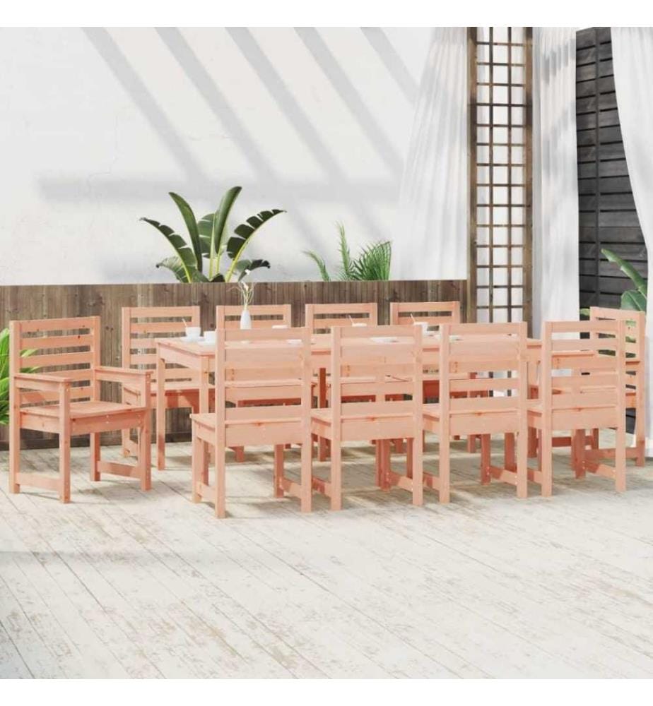 Ensemble à dîner de jardin 11 pcs bois massif Douglas