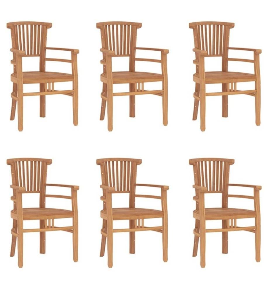 Ensemble à dîner de jardin 7 pcs Bois de teck solide