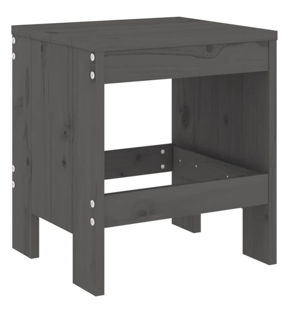 Ensemble à dîner de jardin 5 pcs gris bois massif de pin