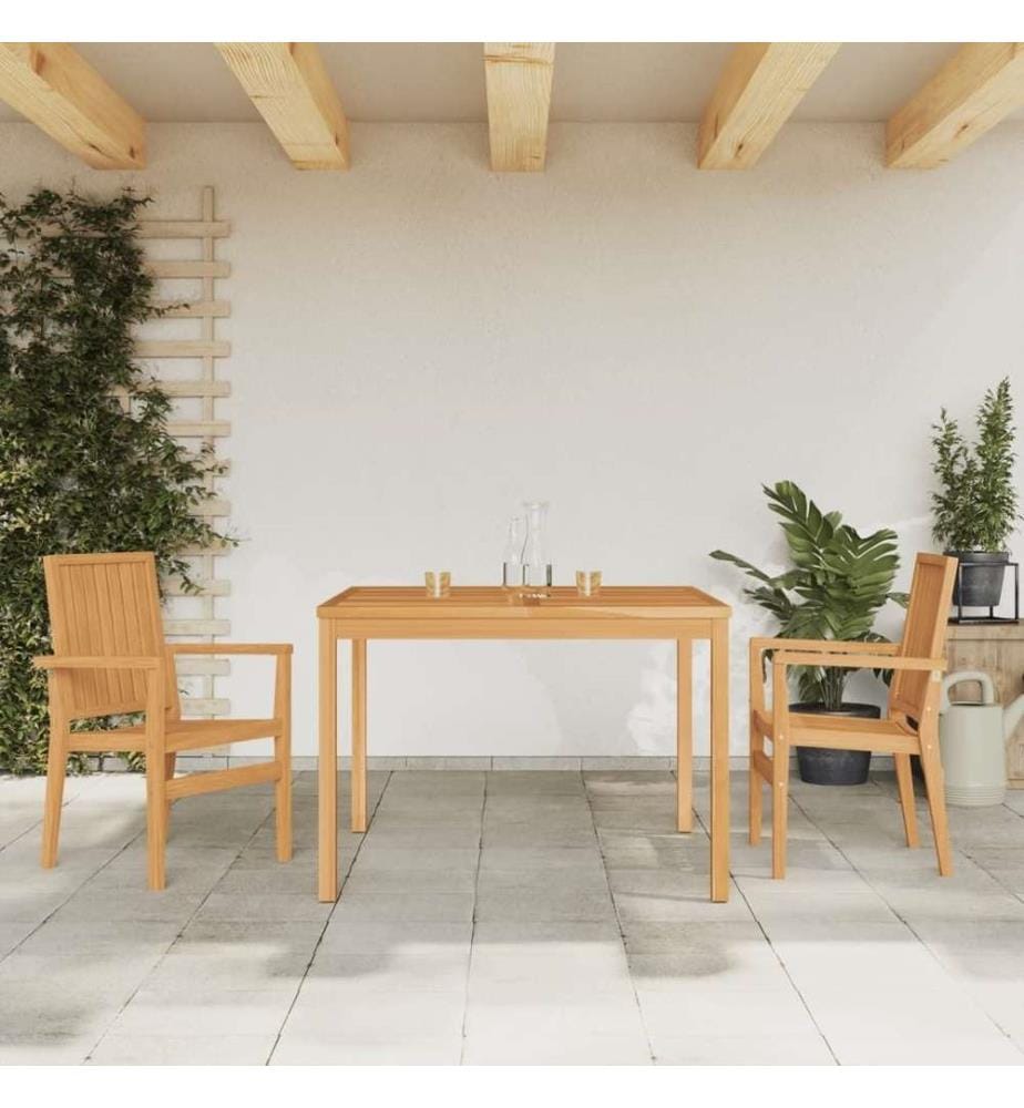 Ensemble à dîner de jardin 3 pcs Bois de teck massif