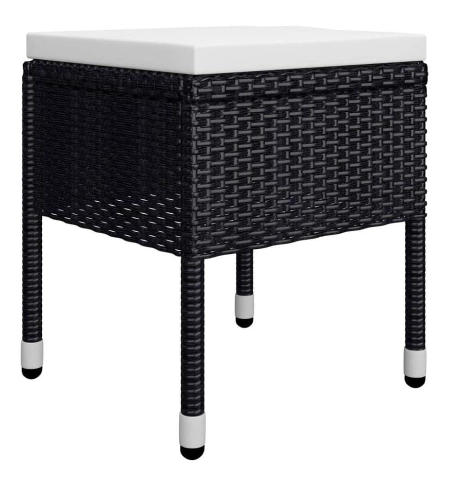 Ensemble de salle à manger de jardin 7 pcs Noir