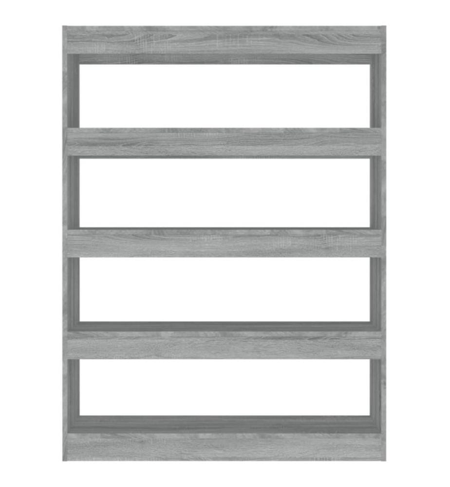 Bücherregal/Raumteiler Grau Sonoma 100×30×135 cm