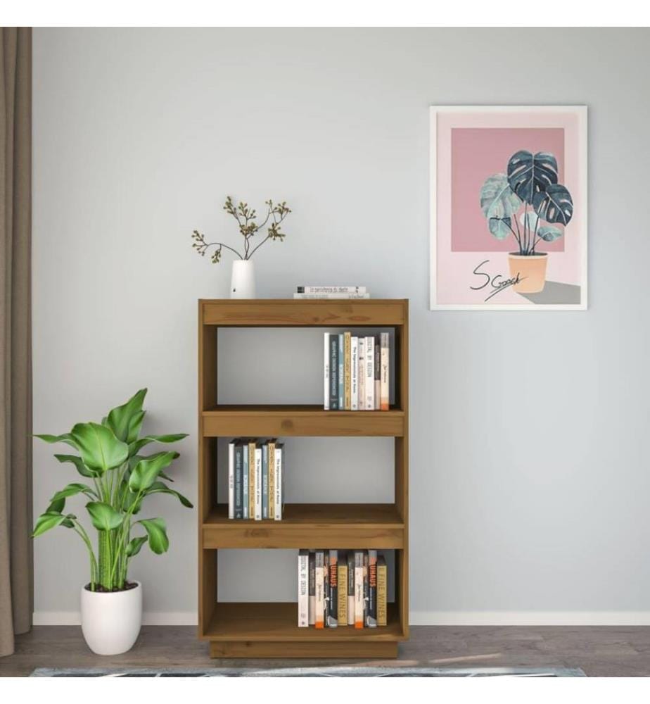 Bücherregal/Raumteiler Honigbraun 60x35x103cm Massivholz Kiefer