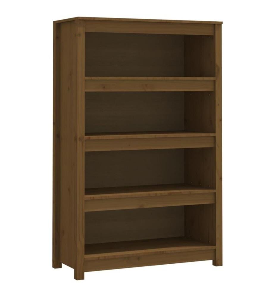 Bibliothèque Marron miel 80x35x126 cm Bois de pin massif