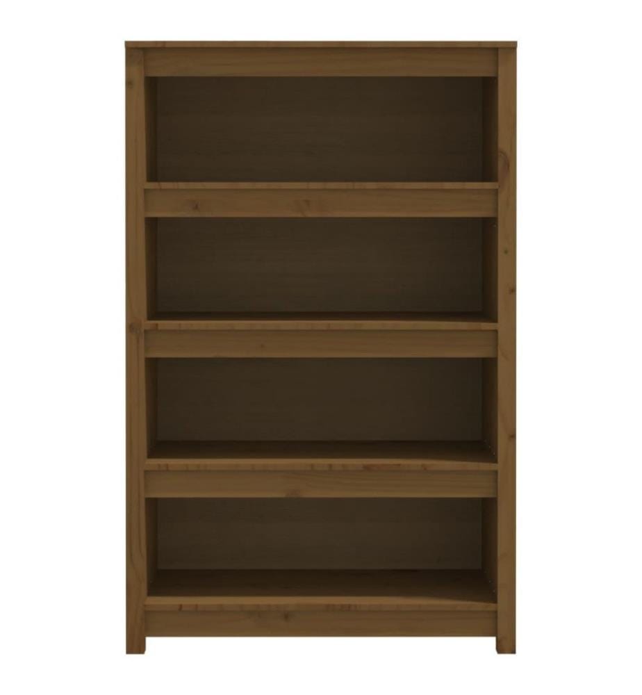 Bibliothèque Marron miel 80x35x126 cm Bois de pin massif