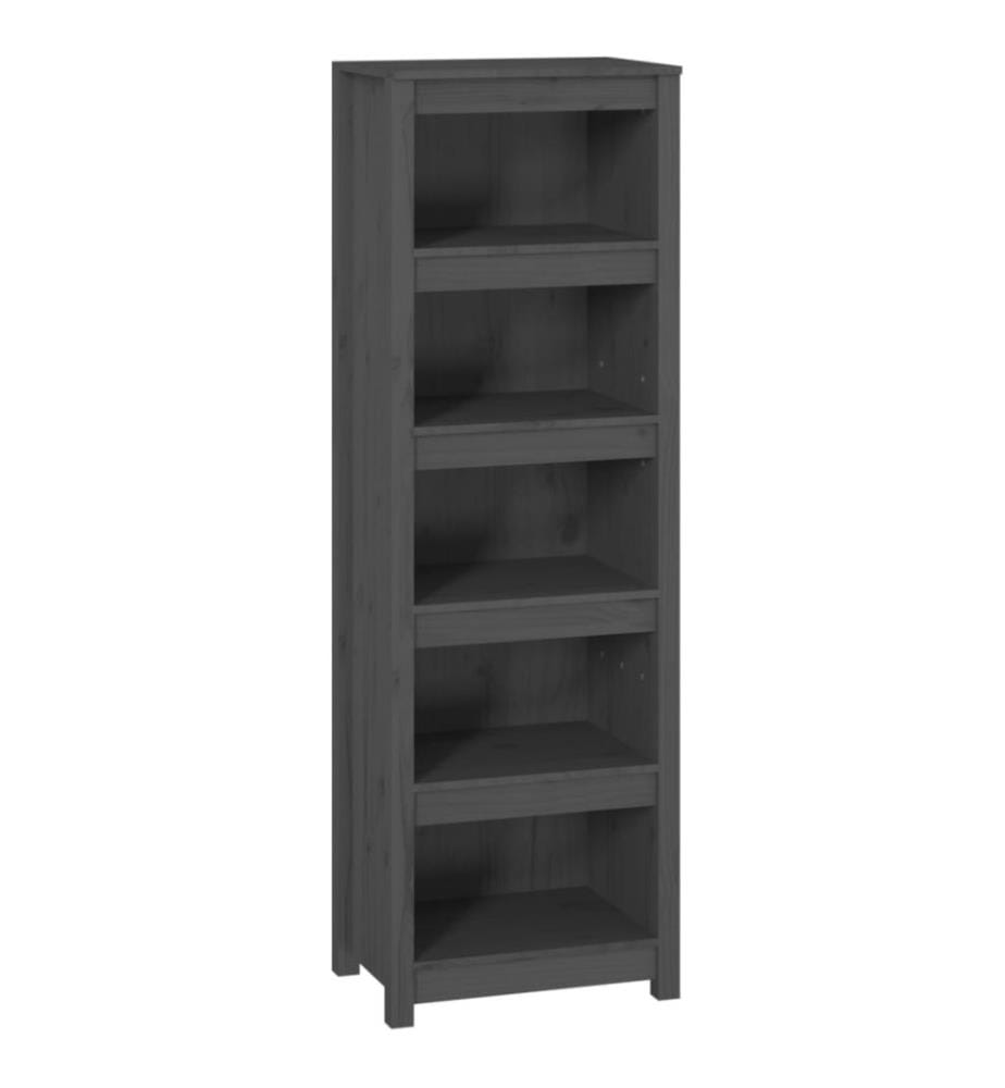 Bibliothèque Gris 50x35x154 cm Bois de pin massif