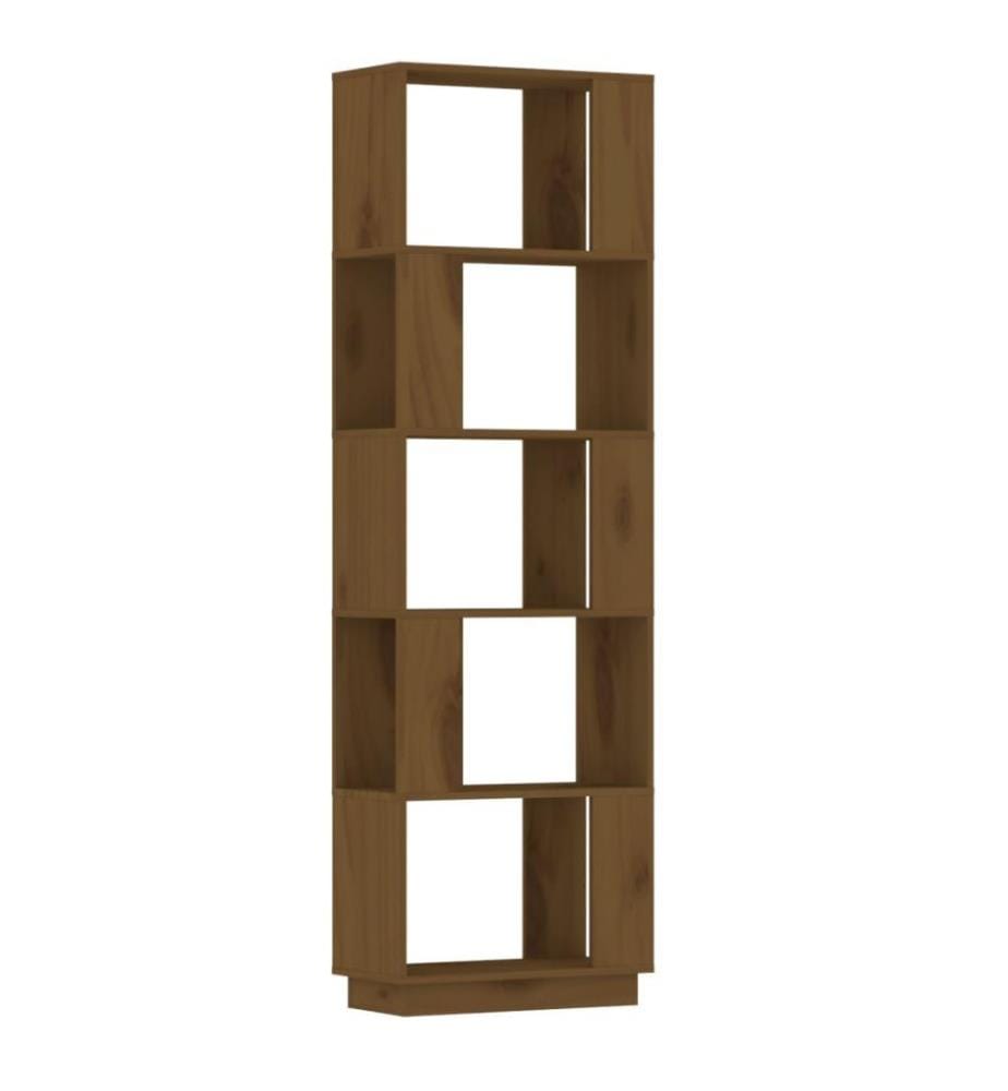 Bibliothèque/Cloison Marron miel 51x25x163,5 cm Pin solide