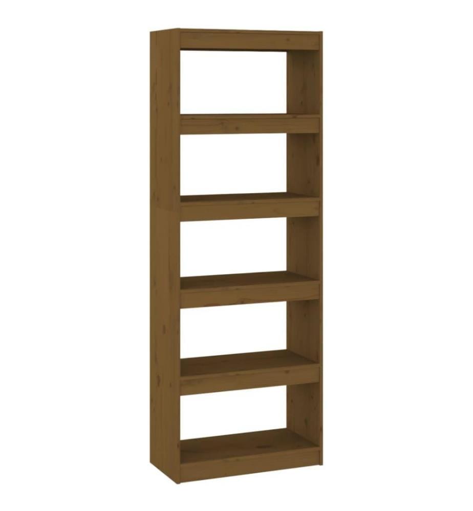 Bibliothèque/Cloison Marron miel 60x30x167,5 cm Bois de pin