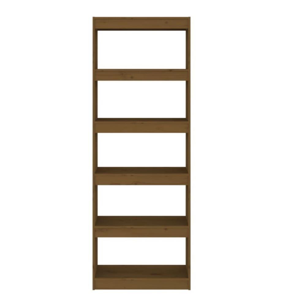 Bibliothèque/Cloison Marron miel 60x30x167,5 cm Bois de pin