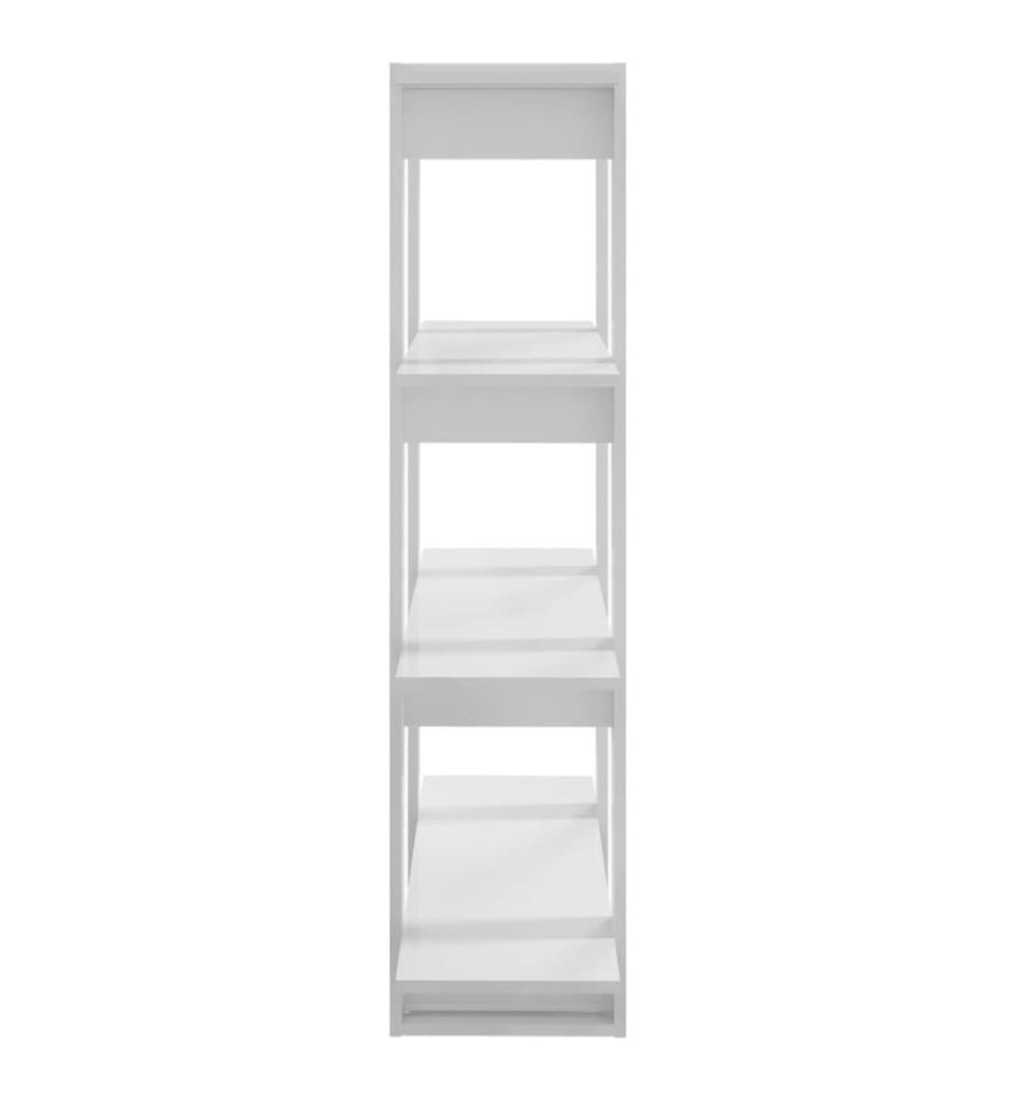 Bücherregal/Raumteiler Hochglanz-Weiss 100x30x123,5 cm