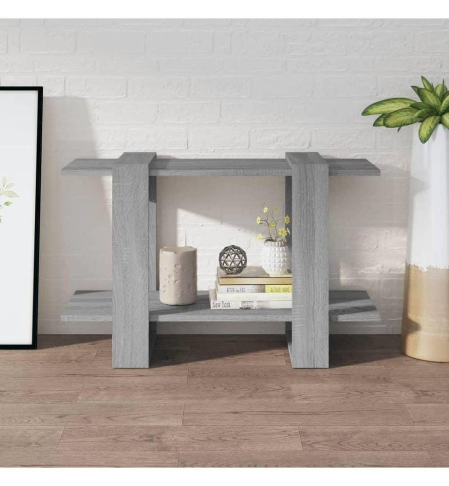 Bücherregal/Raumteiler Grau Sonoma 80x30x51 cm