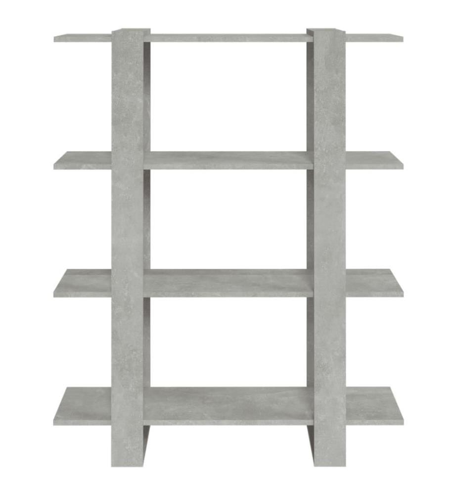 Bibliothèque/Séparateur de pièce Gris béton 100x30x123,5 cm