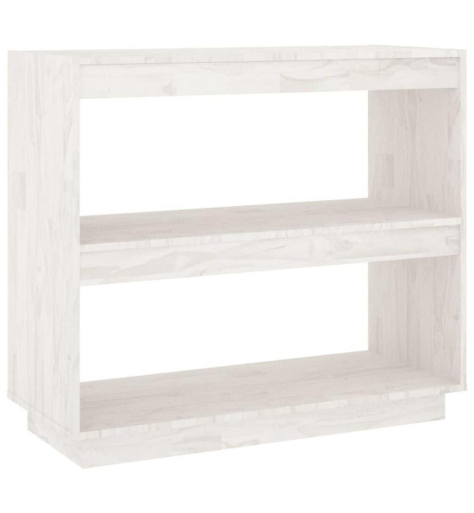 Bibliothèque Blanc 80x35x71 cm Bois de pin massif