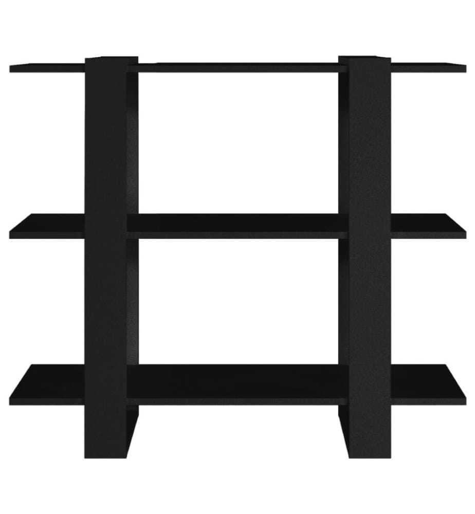 Bibliothèque/Séparateur de pièce Noir 100x30x87 cm