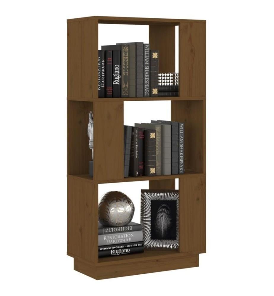Bücherregal/Raumteiler Honigbraun 51x25x101cm Massivholz Kiefer
