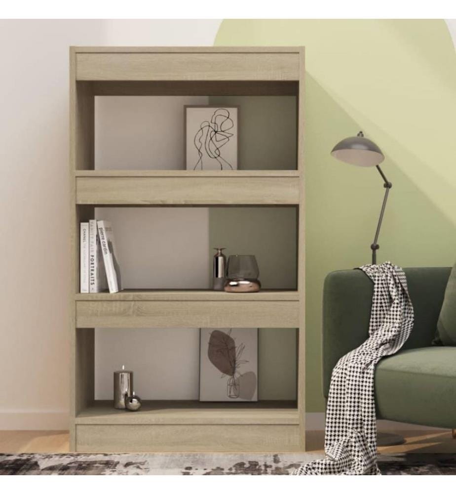 Bibliothèque/Séparateur de pièce Chêne sonoma 60x30x103 cm