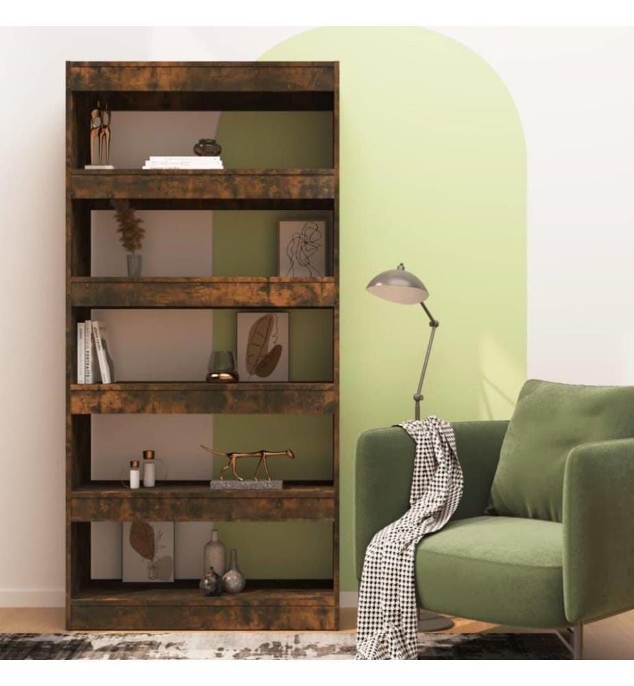 Bücherregal/Raumteiler Räuchereiche 80x30x166 cm Holzwerkstoff